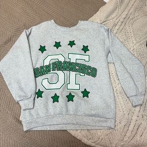 Birch and Stone sweatshirt, color grey, size medium.